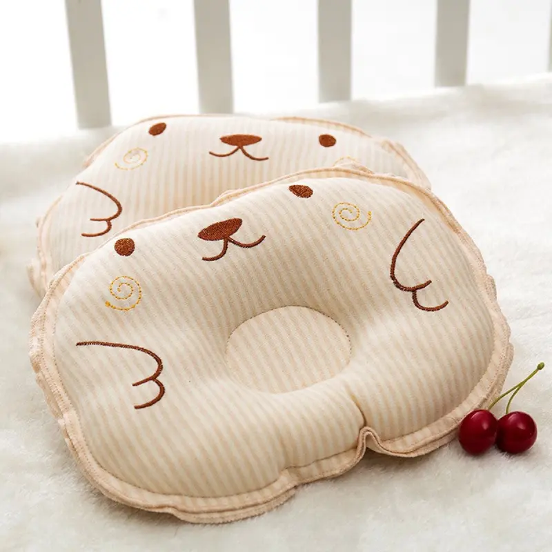 Gối Ngủ, Gối lõm chống méo đầu hình sư tử cho bé, kích thước 19x27cm, chất liệu bông mềm mại, phù hợp cho bé sơ sinh 5