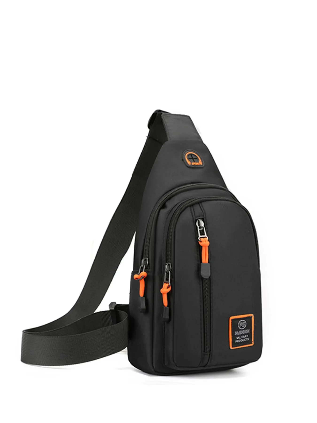 Men's Casual Plain Zipper Belt Bag, Simple Fashionable Portable Travel Chest Bag, Casual Trendy Versatile High-quality Daily Commuting Bag