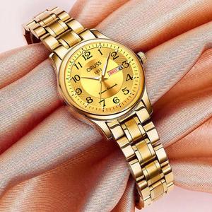 Jam Tangan Wanita, Jenama Swiss, Gaya Vintaj, Bernilai Tinggi, Reka Bentuk Minimalis Baharu, Kalis Air, Berkilau, Pergerakan Automatik, Tulen Watches quartz  watch