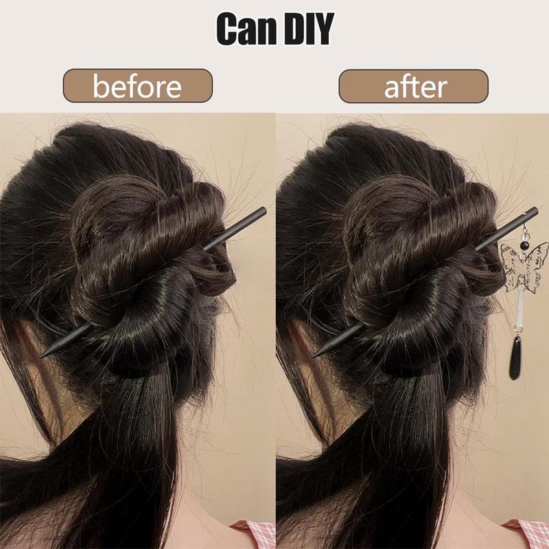 Product Introduction of Trâm Cài Tóc Phong Cách Trung Quốc Cổ Điển Thời Trang, Dành Cho Nữ, Đơn Giản Và Thường Ngày, Thiết Kế Cổ Điển Màu Đen, E9Z3 23