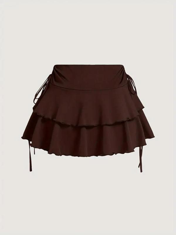 Women's Solid Ruched Skirt, Casual Fashion Short Skirt for Daily Outdoor Wear, Ladies Bottoms for Summer Valentine's Day, gift 8