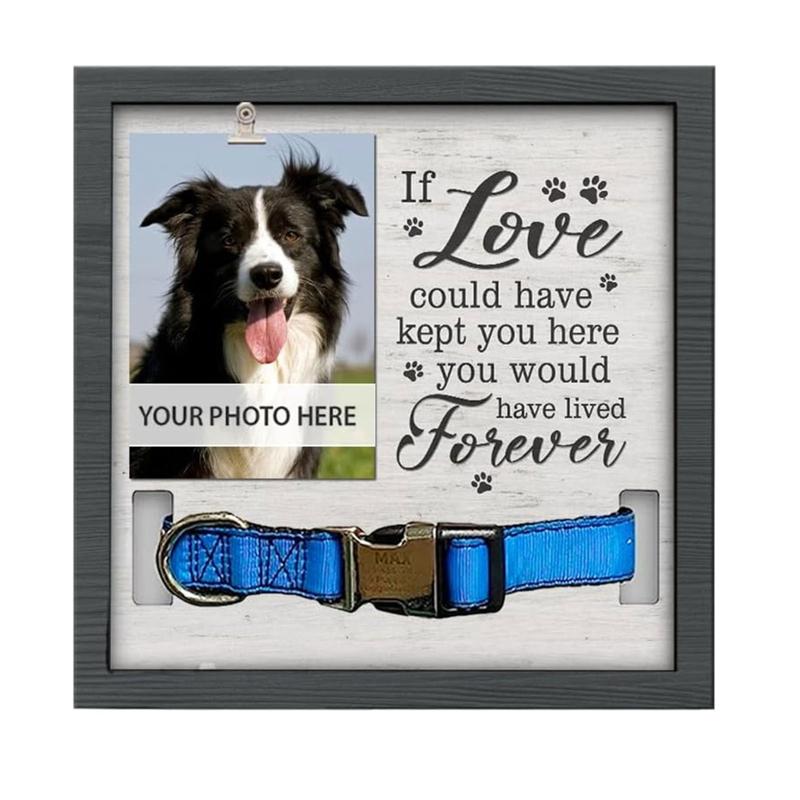 Product Introduction of Loving Message Photo Frame Pet Memorial Pictures Frame with Collar Clip for Dog Cats Lover Desktops Pictures Stand 39