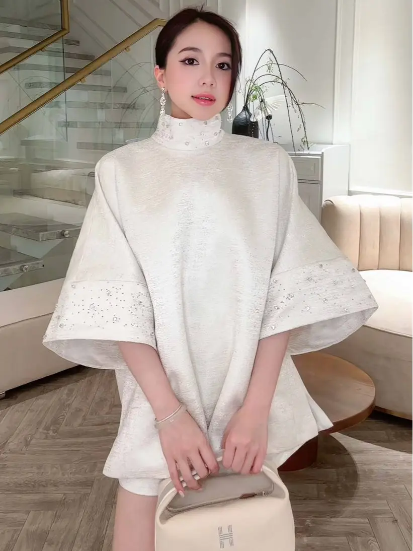 N3224 Set Bộ Tiểu Thư Đính Đá Sang Chảnh Thiết Kế Từ Chất Liệu Tafta  - By NEED