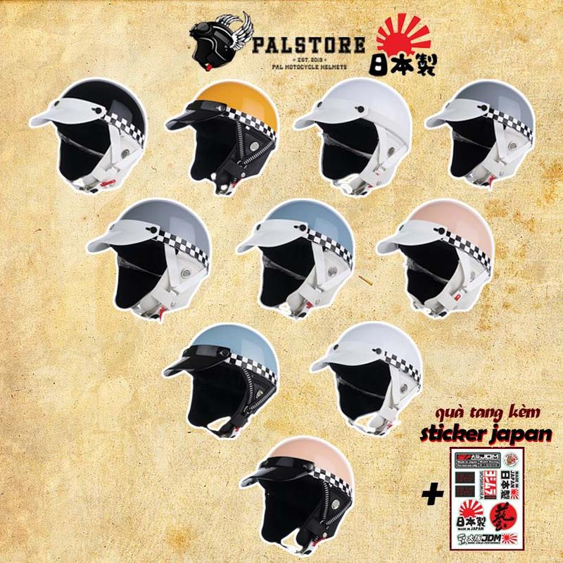 [Không logo] - Mũ bảo hiểm Bosozoku + Cap vintage Japan Style, Mũ bảo hiểm phong cách nhật bản