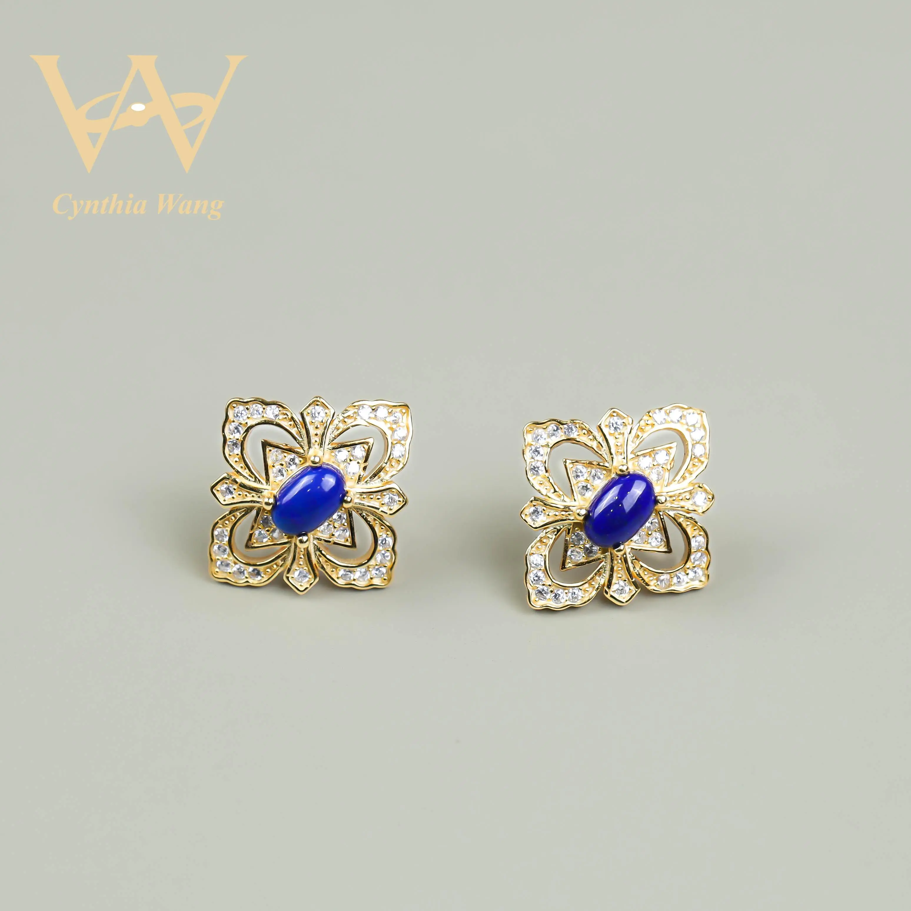 【#400】'Vintage Flower' Earrings For Women Red Elegant