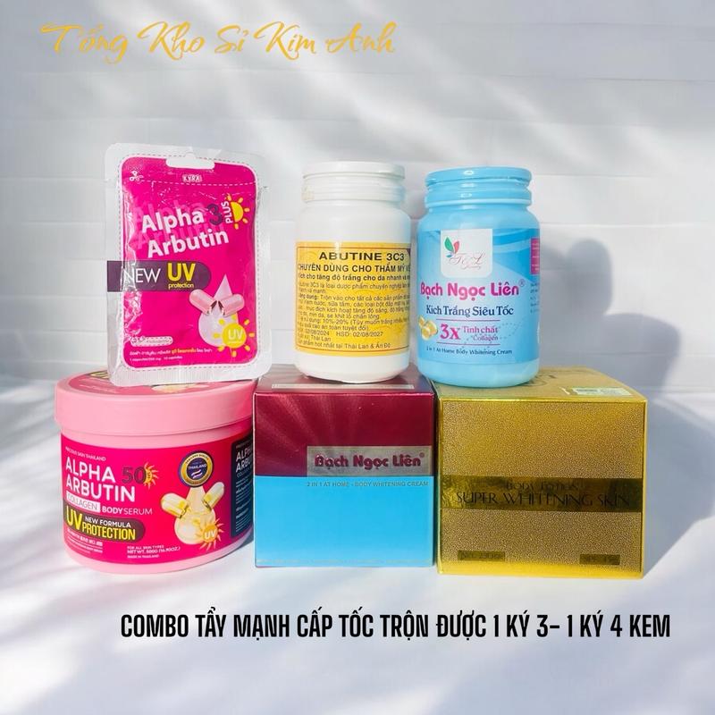 COMBO KEM BODY CẤP TỐC TRẮNG NHANH  ( không bết dính _ không trùm ủ kem)