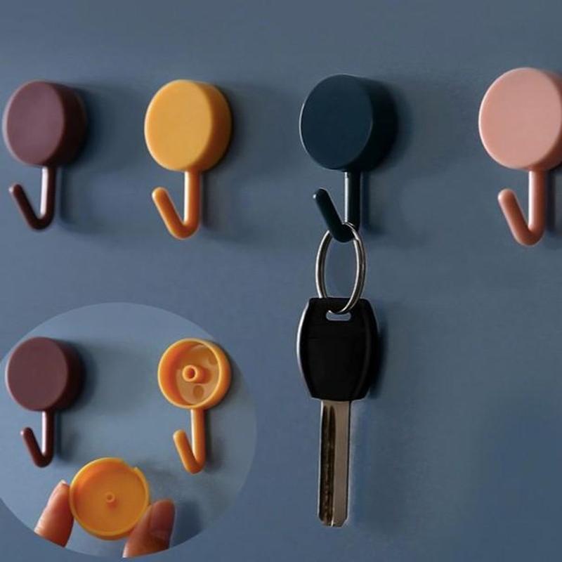 Set 10 Móc Treo Đồ Đơn Sắc Chắc Chắn Dán Tường H019