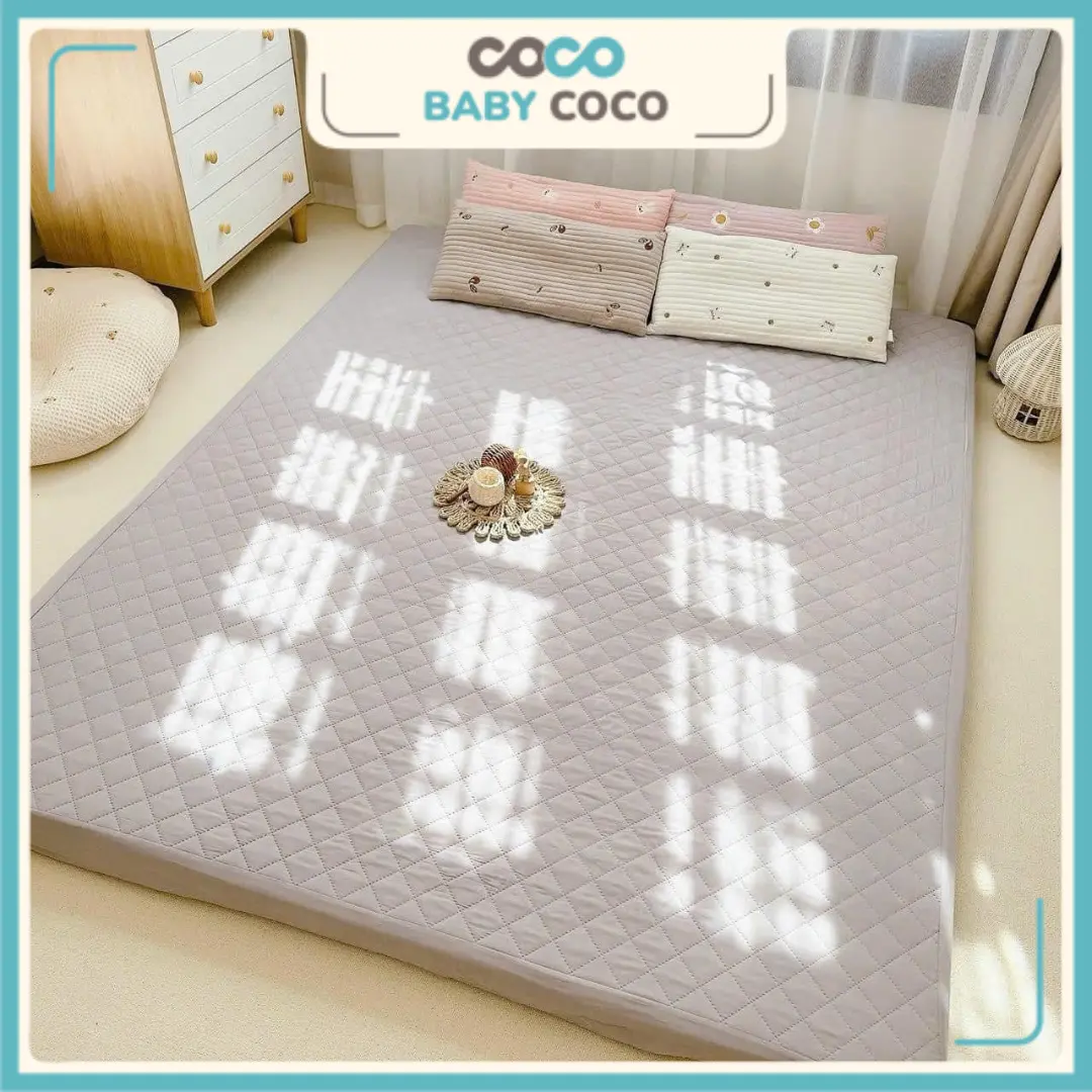 Ga trải giường chống thấm cao cấp xuất Hàn - Bề mặt vải cotton hàng nhập khẩu, không bí nóng, đủ kích thước