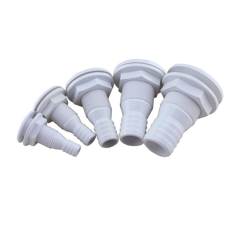 Product Introduction of Marine Boat ABS Plastic Thru Hull Fitting Connector For 5/8, 3/4, 1 Inch Hose Boat Drain Bilge Pump Plumbing Fittings 18