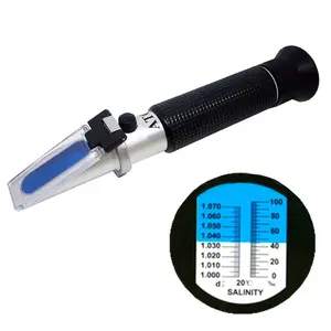 Refractometer keasinan salt salinity 0-100% garam refraktor sanility