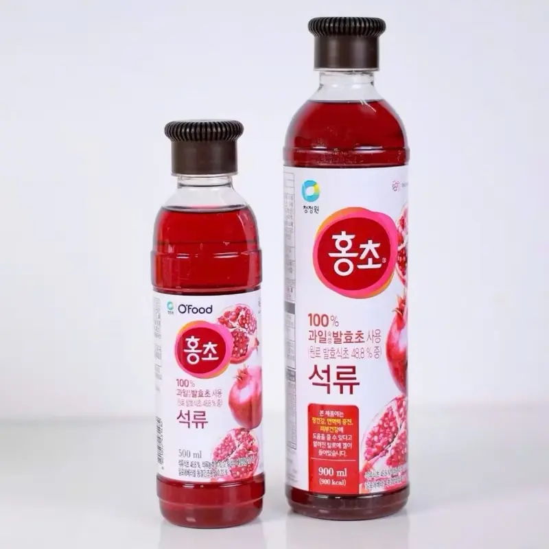 Giấm Lựu Đỏ Hàn Quốc 900ml, N­ước OFood Hong cho vị lựu  - Giấm Lựu Hữu Cơ DAESANG 0