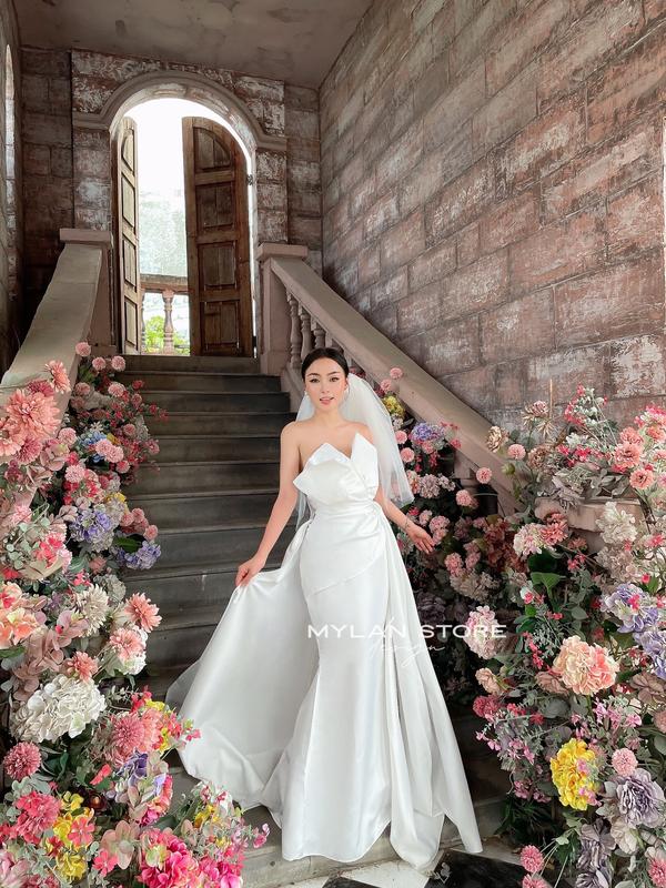 Đầm thiết kế chất tafta nhập 2681556 6