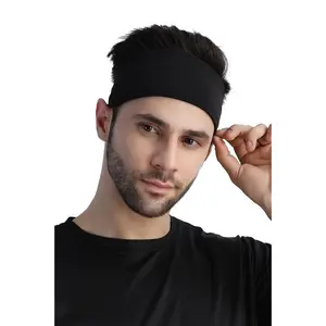 Bandana Bando Ikat Kepala Hairband Headband Sport Sweatband Olahraga Gym Yoga Tenis Senam Workout Running Fitness Badminton Lebar Polos Elastis Head Band Hair Band Pengikat