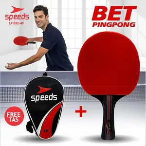 SPEEDS Bet Pingpong Tenis Meja Alat Pukul Tenis Meja Pingpong Bet Bad Bat Rubber Karet Premium Table Tennis Racket 032-40