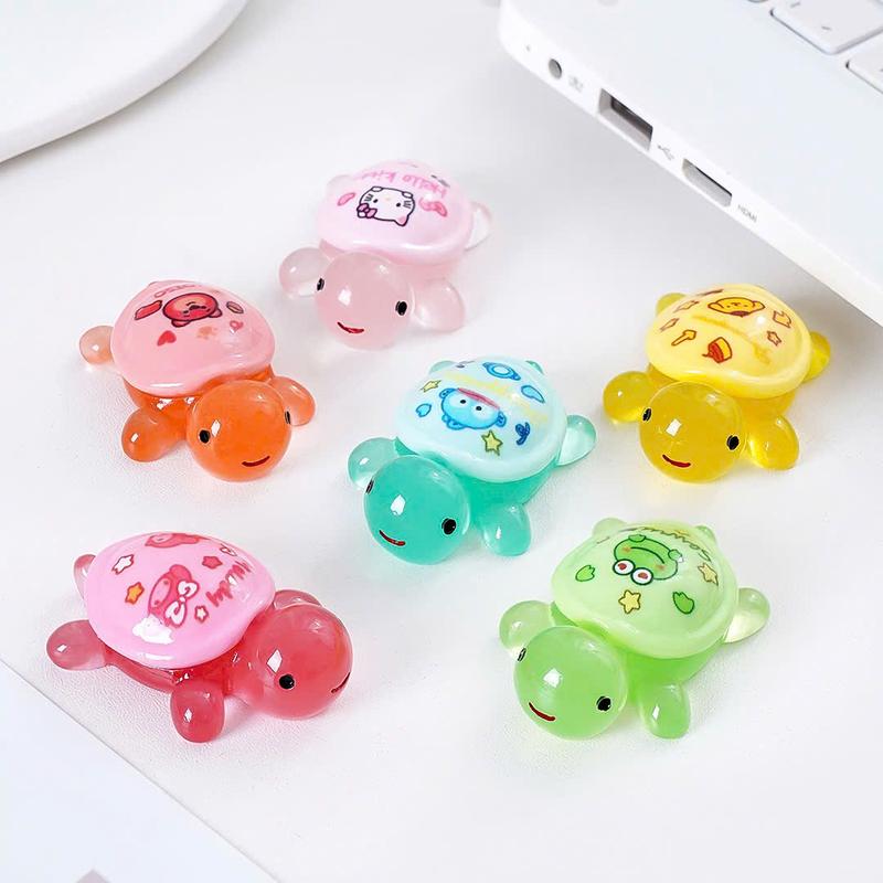 Không vỏ Charm rùa dạ quang 3,1 phát sáng nhiều màu sắc Ngẫu nhiên DIY trang trí ốp điện thoại đồ dùng học tập bỏ túi mù hộp mù blindbox
