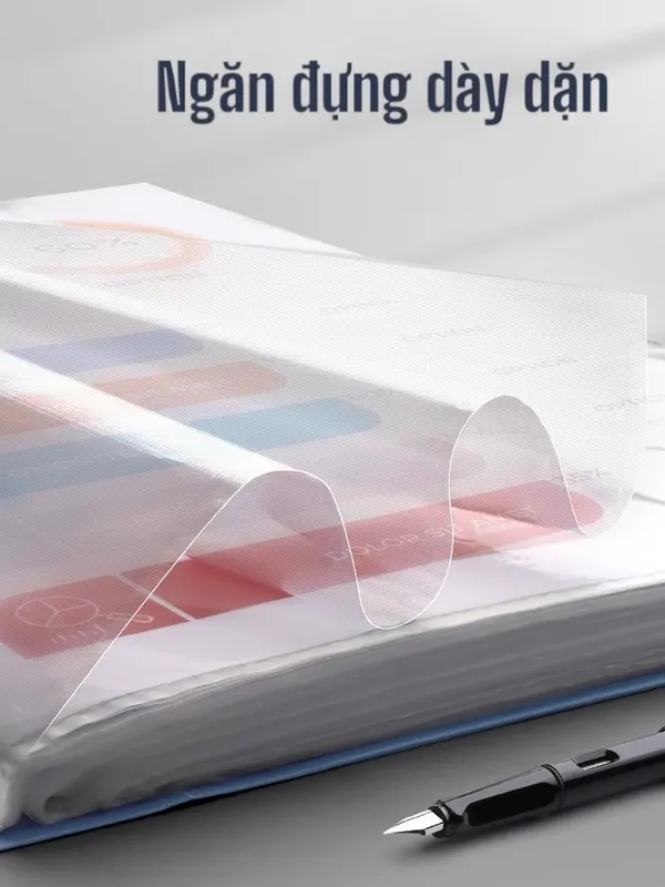 Túi lá đựng tài liệu, bìa lá có nắp gài tiện lợi, file tài liệu 20/ 30/ 40/ 60/ 80/ 100 lá vpp Stubee 3