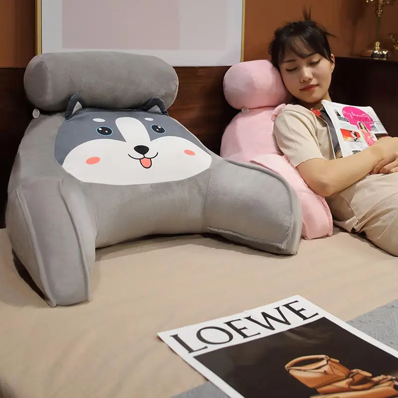 2025 Bedside Cushion Large Backrest Pillow Bedside Phone Holder Pillow Student Dormitory Reading Office Sofa Waist Support pillow  face boat  pillow baa  baa  sheep  pillow