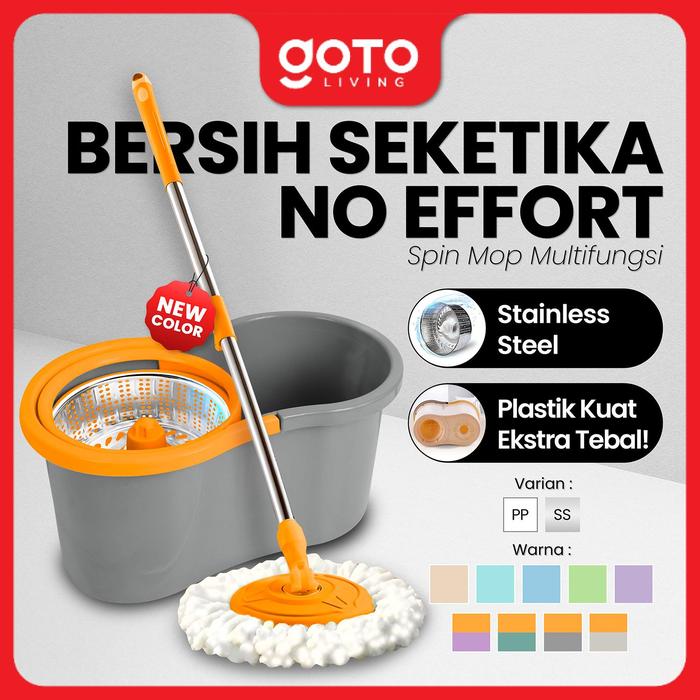 Promo (Promo Terbatas) Goto [COD] Abel Alat Pel Spin Mop Bucket Pel ...