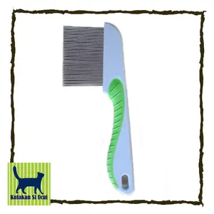 Sisir Kutu Kucing Gagang Panjang Magnet 1 Pcs Warna Random