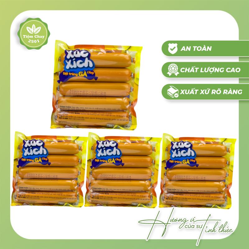 [ĐỒ ĂN CHAY] 20 cây xúc xích gà CHAY tiệt trùng | Thực phẩm chay ngon sạch, đồ chay | Tiệm Chay 2501