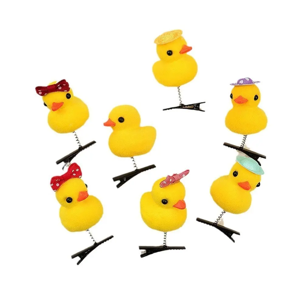 Klip Rambut Berbentuk Anak Itik, DIY, Jepit Rambut Kartun 3D Mewah, Comel dan Kawaii, Itik Kuning Kecil, Alat Penggayaan Rambut, Untuk Wanita dan Gadis, Aksesori Rambut
