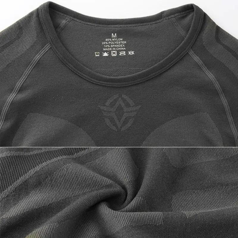 Men Sport Thermal Underwear Suits Outdoor Cycling Compression Sportswear Quick Dry Breathable Clothes Fitness Running Tracksuits 3
