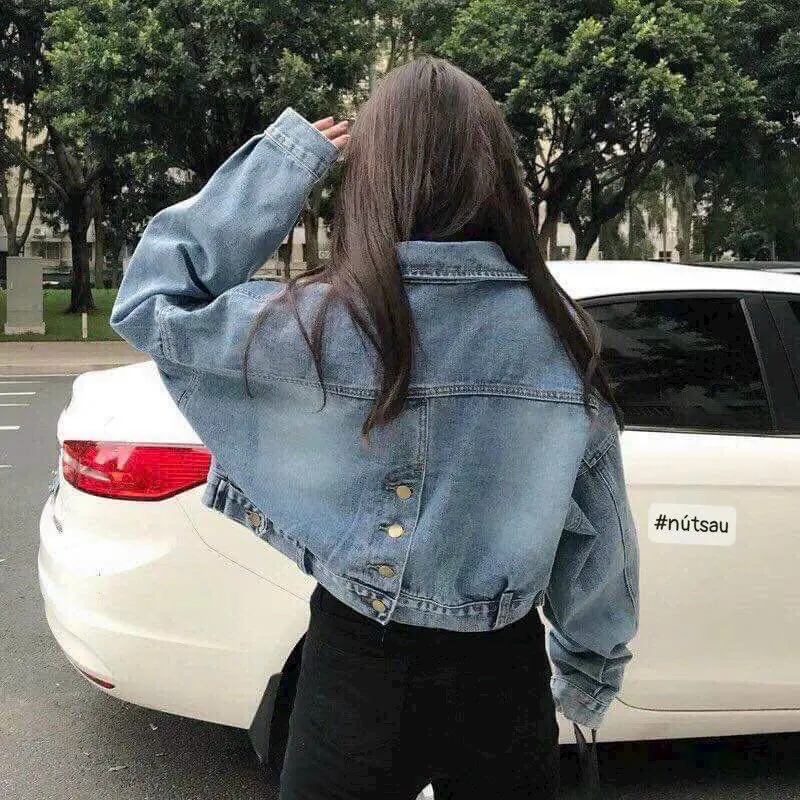 ÁO KHOÁC JEAN NỮ 3 NÚT SAU LƯNG SÀNH ĐIỆU RAN MORI CONAN Top Women Jacket khoác  bò khoác  bò áo  khoác
