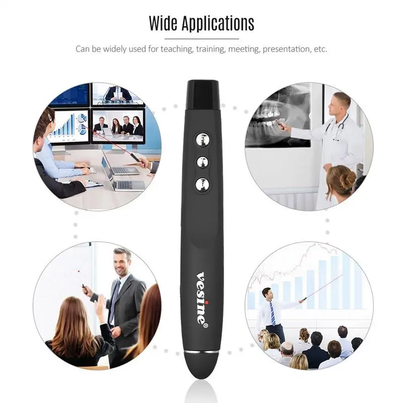 【BBHAA】 (xã kho ) Bút trình chiếu powerpoint Vesine VP101 Tặng ví Da (tuỳ lô về) 2
