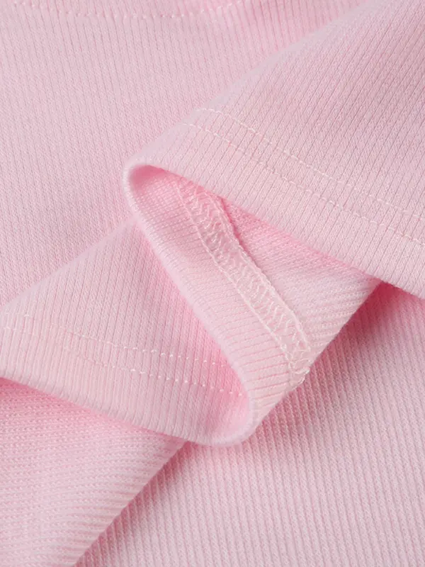 Women's Plain Contrast Lace Bow Decor Ruched Crop Tee, Sweet Square Neck Long Sleeve T-shirt for Daily Wear, Ladies Clothes for All Seasons 7