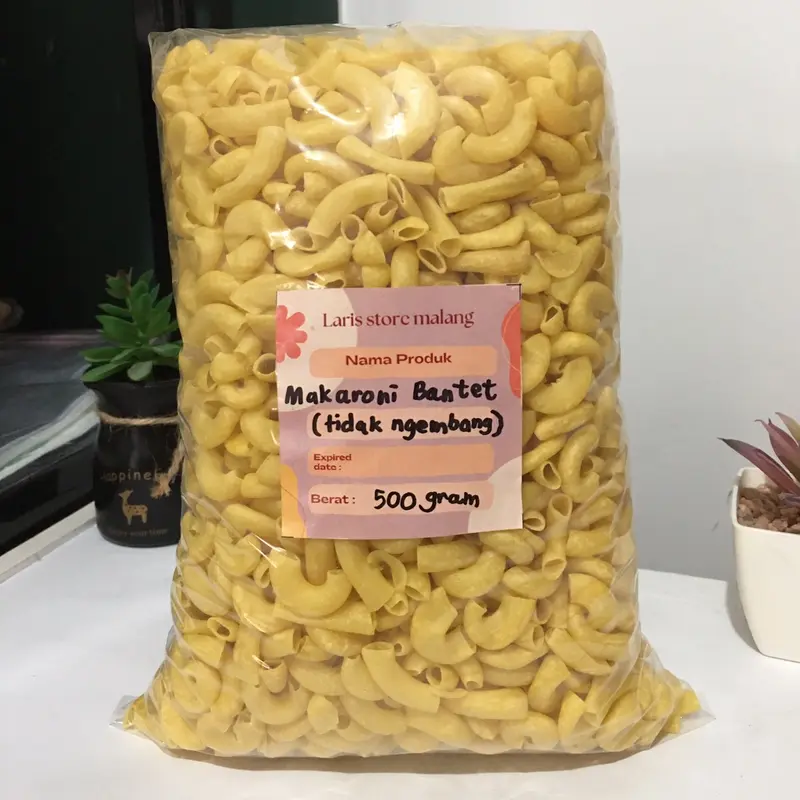 MAKARONI BANTET MENTAH 1kg , MAKARONI TIDAK MENGEMBANG 0