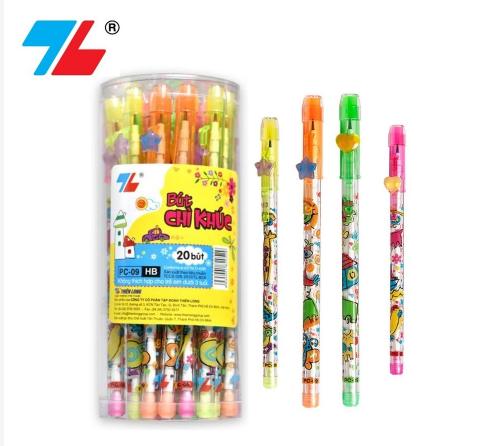 Hộp bút chì khúc HB Thiên Long Điểm 10 TP-PC005 PC-09 Lõi chắc chắn nét đậm ít bột chì