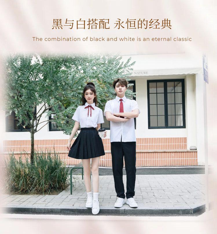 Product Introduction of British Academic Style Outfit - White Bow Blouse + Pleated Skirt Set (High School Choir Uniform, Graduation Performance Dress) 16