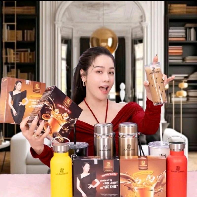 Combo 4 hộp 2 vị ( đông trùng hạ thảo và nấm linh chi ) cà phê hoà tan Laura Nhật Kim Anh, cafe đậm vị thơm ngon nescafe white coffee original