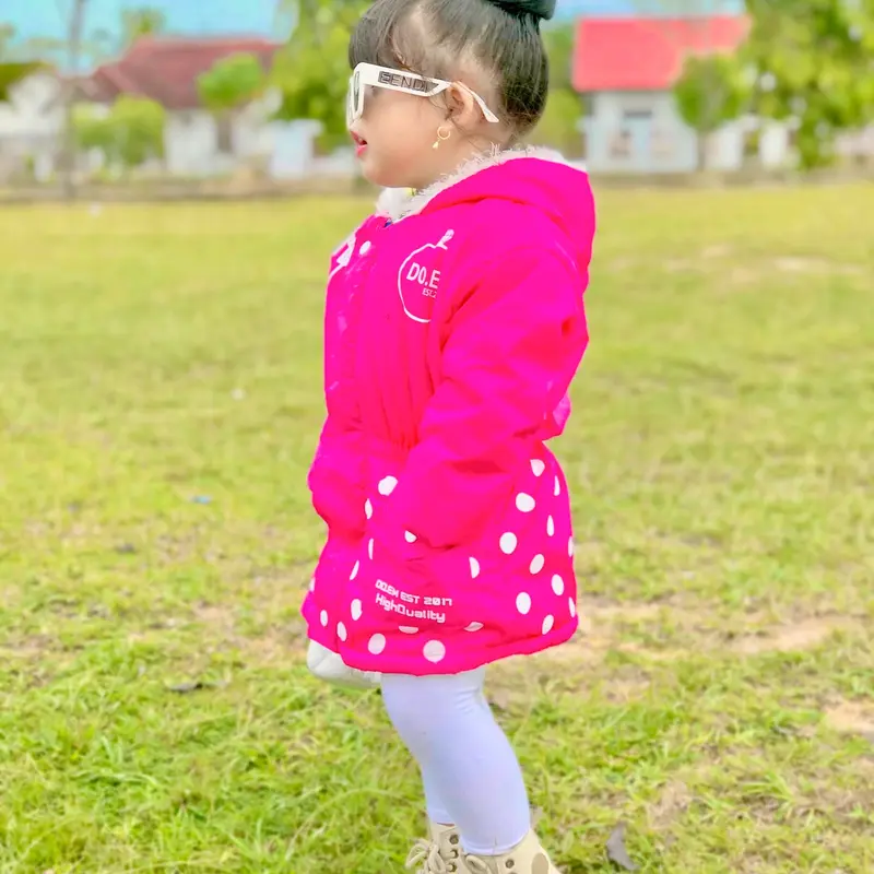 Jaket Anak Perempuan Bahan Parasut 3-8 Tahun/jaket bulu anak/jaket anak 5tahun 2
