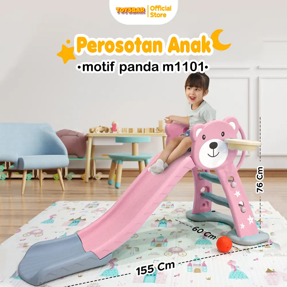 TOYSBAR Mainan Perosotan Anak Murah perosotan Set Hadiah Beraneka warna  Motif Panda M1101