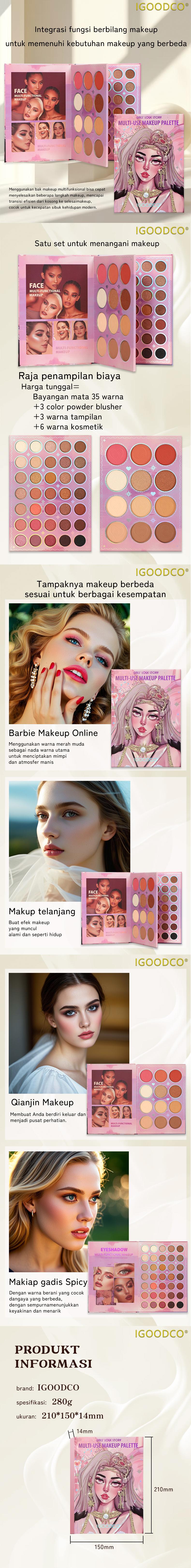 IGOODCO ( IG3205) Eye Shadow Warna Buku Berwarna Mutiara Matte Bumi Warna Makeup Disk Ulang Tahun Hadiah Hari Valentine