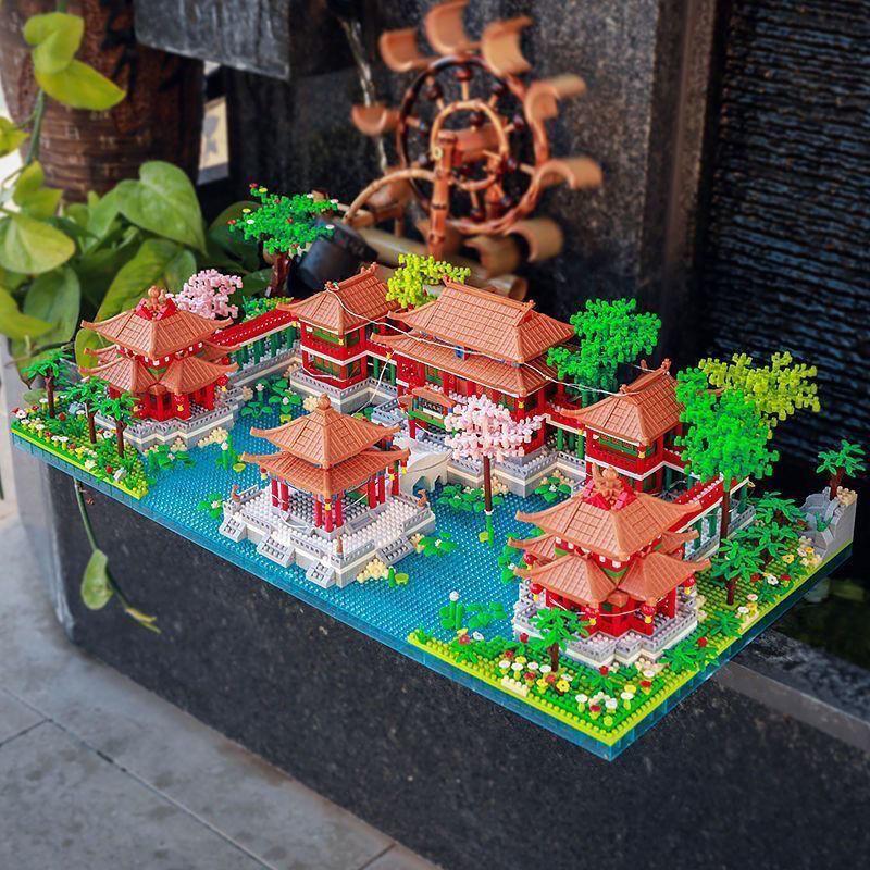 Khối Xây Dựng, Tương Thích Với Lego, Chủ Đề Vườn Bắc Kinh Yuanmingyuan Và Suzhou, Các Hạt Nhỏ Tòa Nhà Khổng Lồ, Đồ Chơi Lắp Ráp Giáo Dục, Phát Hành Năm 2024 5