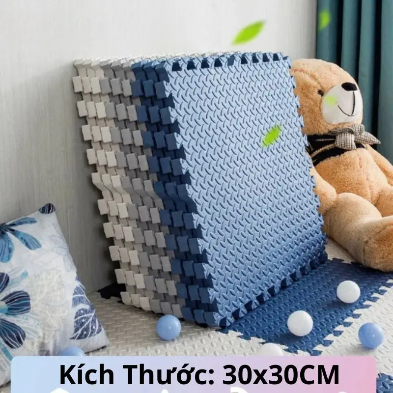 Thảm Xốp Ghép lót sàn cho bé miếng dày vân khế, vân gỗ trải sàn phòng khách ngủ miếng dày nhiều màu EDEN Decor Đồ Chơi Toys