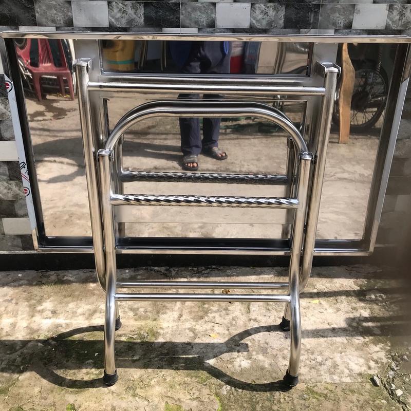Bàn chữ nhật inox 304 giá xưởng sản xuất kích thước 60*1m bảo hành 2 năm 1