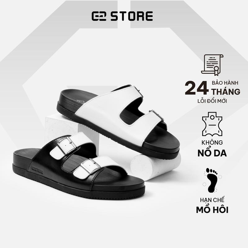 Sandal nam G2 Cupid kiểu dép 2 quai ngang, Dép lê nam bằng da cao cấp đế cao 3,5cm dùng làm dép đi biển DéP Đồng Đế Bằng Cao Su Quai Hậu dép nam