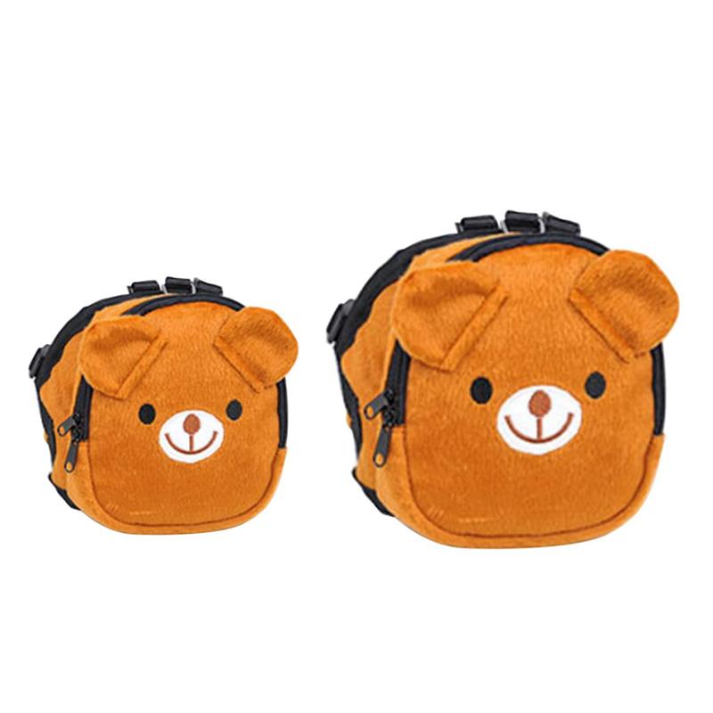 HEHUS og Backpack Saddle Bag Adjustable Pet Harness for Outdoor Brown Bear Pattern 5