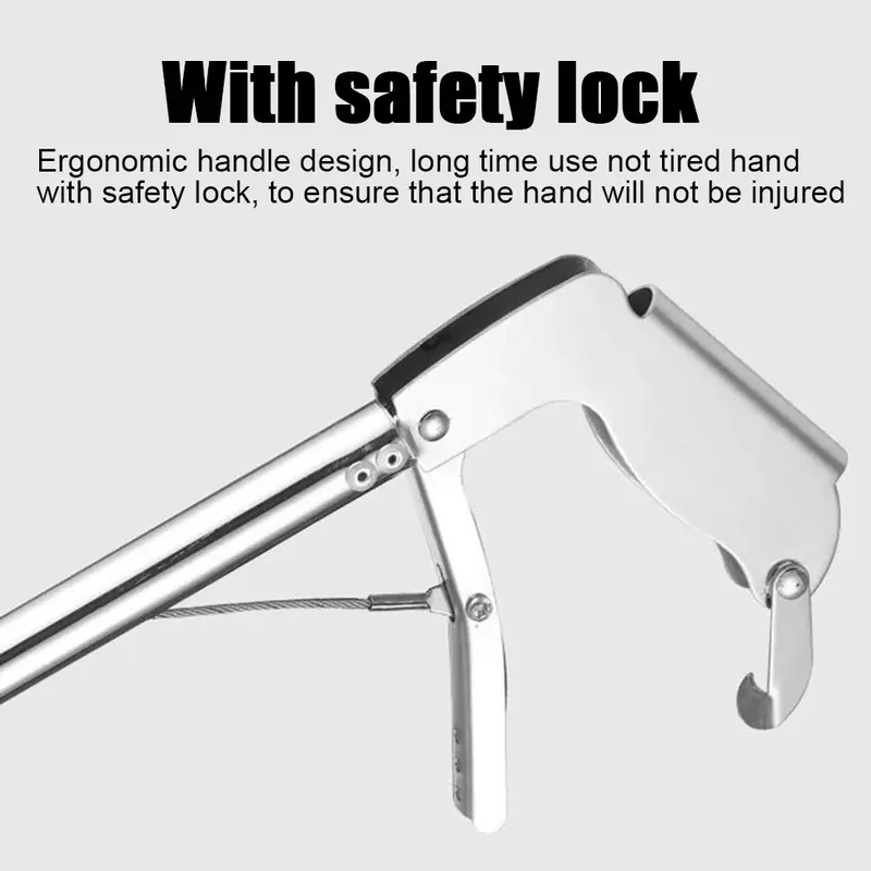 Tongkat Penangkap Ular Alat Penjepit Ular Snake Tongs Silver Stainless Alat Penjepit Sampah 2