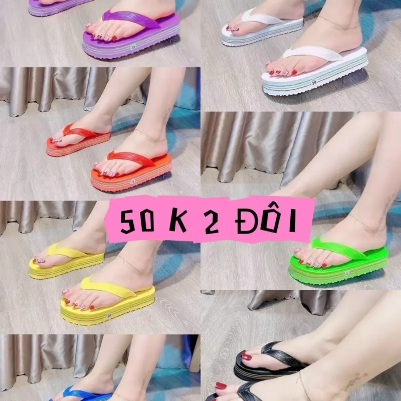 [2 ĐÔI 50K KO TÁCH LẺ SIZE] Xưởng SX Dép Cao 3P Nữ - Lấy Tăng 1 Size