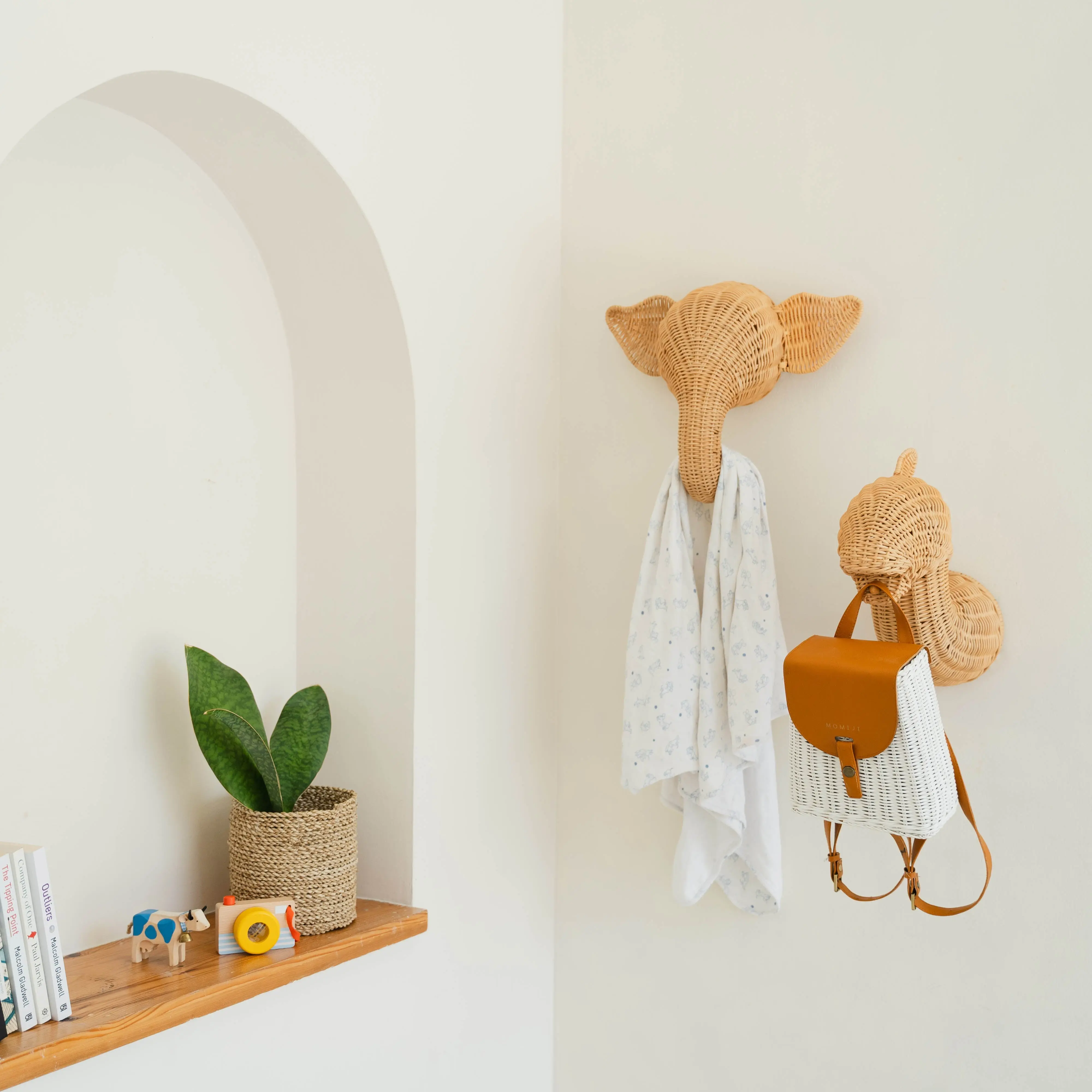 Dinosaur Rattan Wall Decor