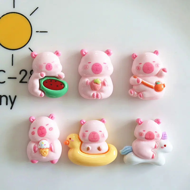 STICKER/JIBITZ/CHARM CAPYBARA HỒNG TRANG TRÍ DÉP SỤC
