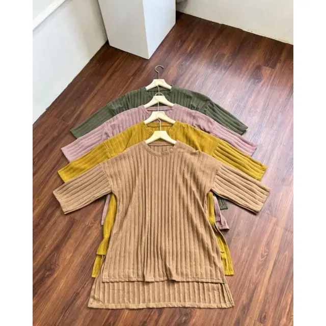 TUNIK OVERSIZE KENIT HORNET ATASAN TUNIK LENGAN 7/8 FASHION WANITA BISA COD 7