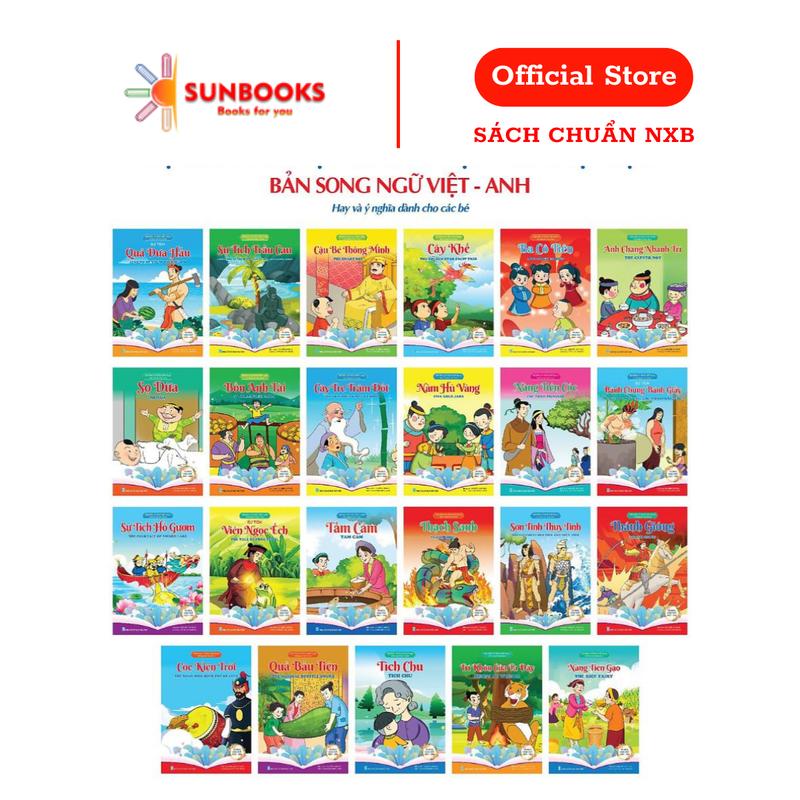 [Set 20 Cuốn] Bộ 20 Cuốn Truyện Tranh Cổ Tích Việt Nam và Thế Giới Cho Bé (Song Ngữ)