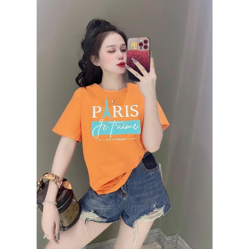 Mã 30 - Áo thun thái form vừa (40-58kg) Top Nữ Cotton Cổ Tròn Menswear Women 3