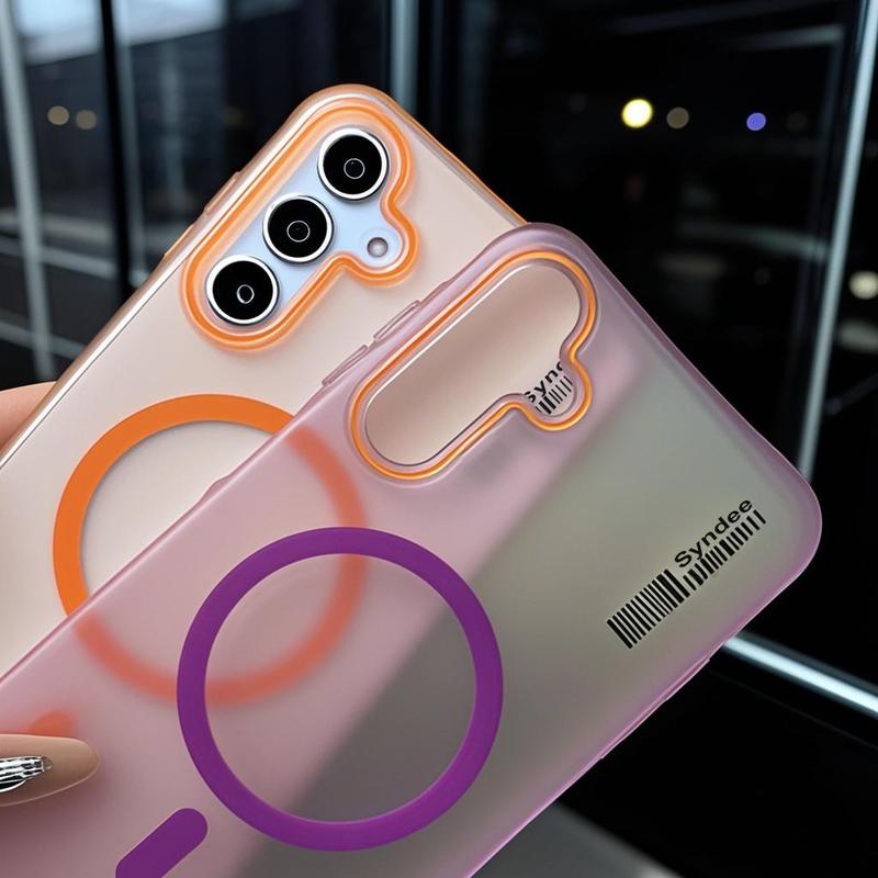 Phù hợp với điện thoại Samsung Galaxy Bao Gồm Tất Cả Ốp Cứng Đơn Giản Mã Quét Bar Hút Từ Tính Có Màu Đen Trong Mờ Lì A56 A55 A54 A53 A52 A36 A35 A34 A33 A26 A25 A24 A16 A15 A14 A13 A12 A06 A05 A04 M32s note20 S25 S24 S23 S22 S21 Ultra Plus FE +