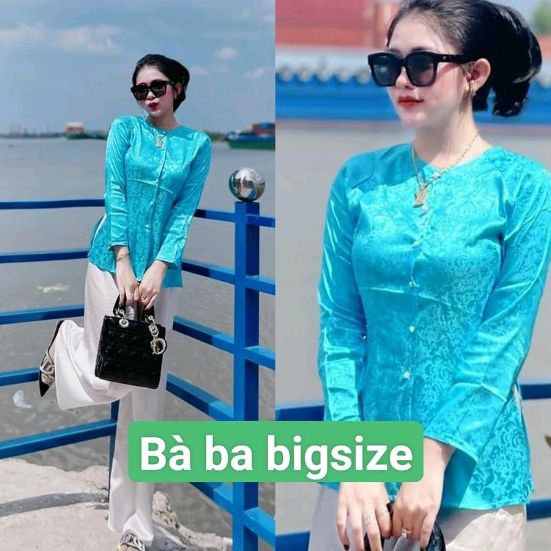 BIGSIZE (55-120KG) Đồ Bộ Bà Ba Bigsize ,Bà Ba Truyền Thống Nữ Bigsize 0